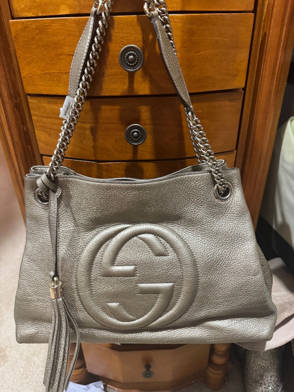 Gucci pale gold tote